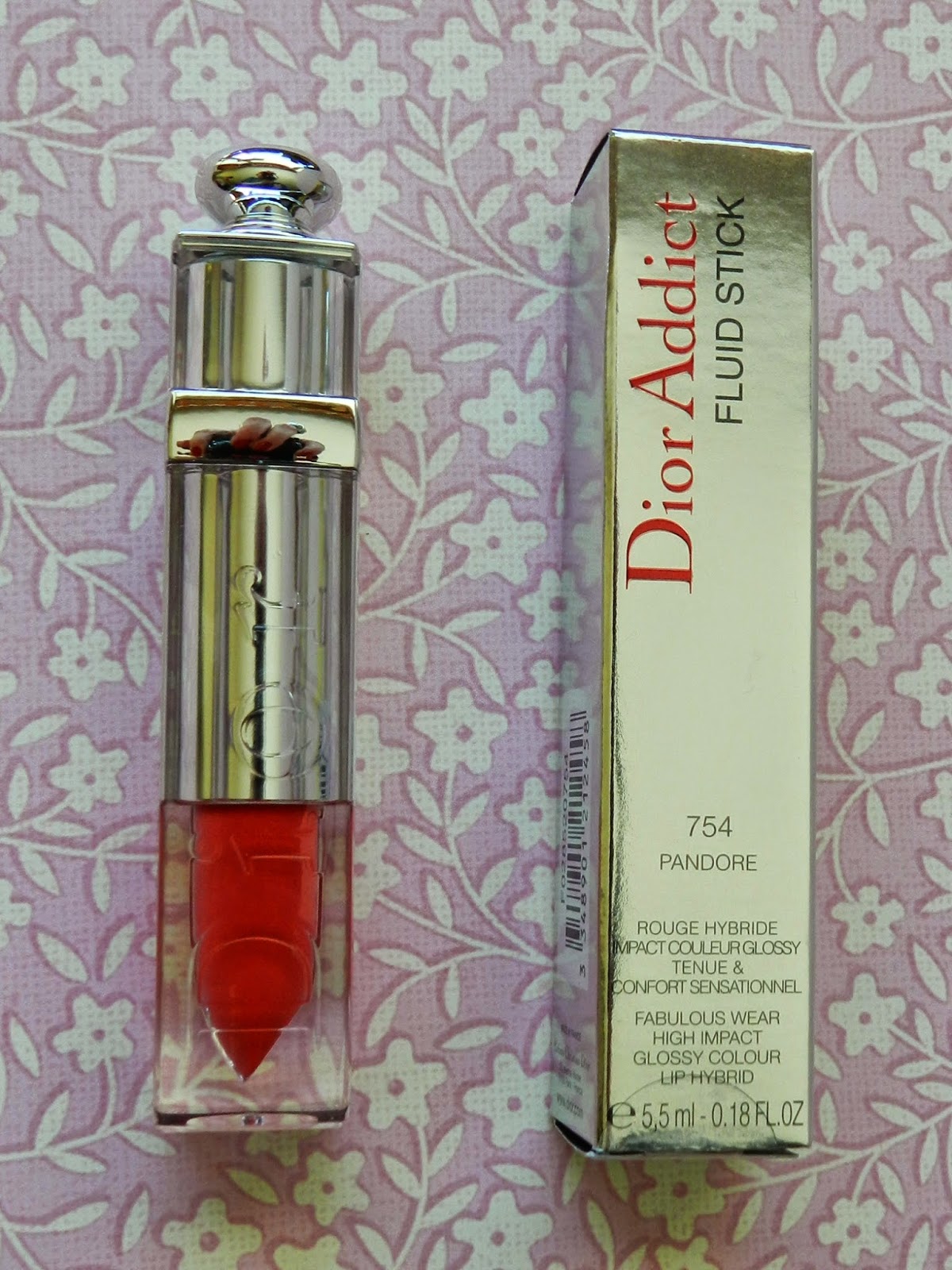 Unfade what fades Dior Addict Fluid Stick in Pandora 754 review, swatches and comparisons