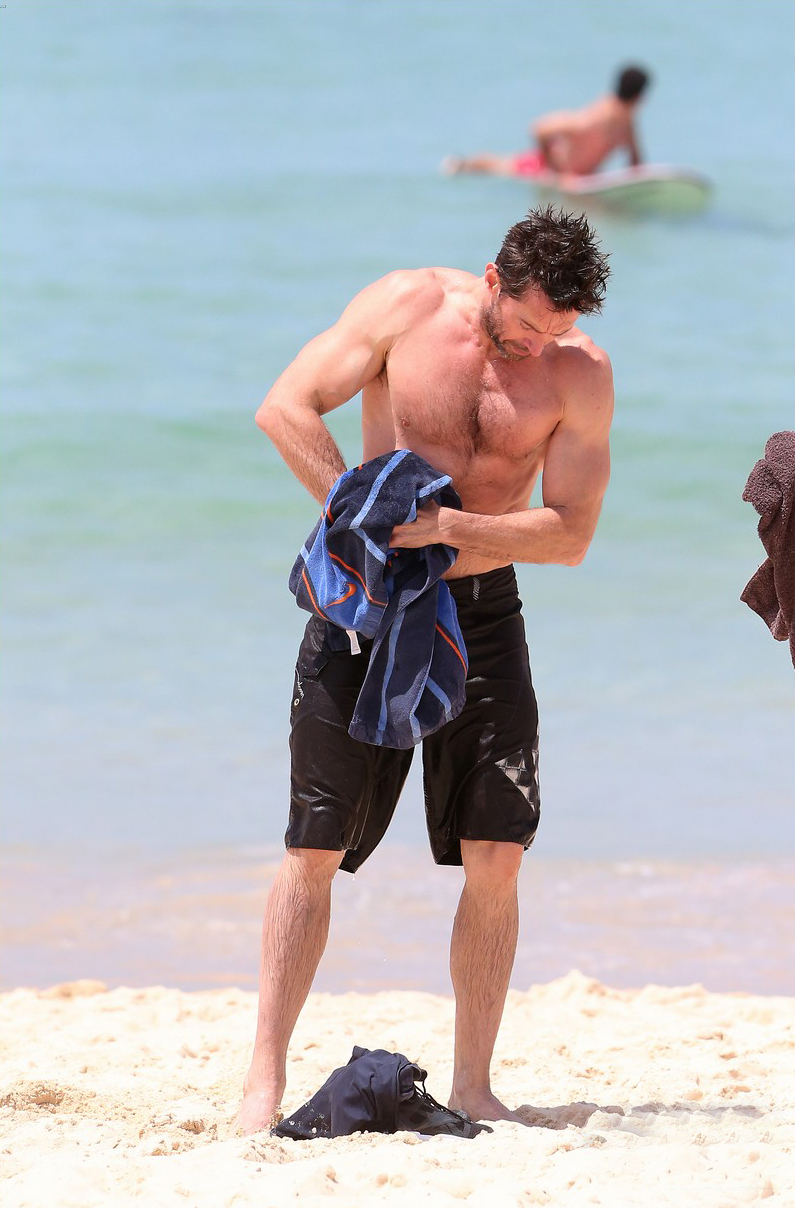 Hugh jackman nude at beach