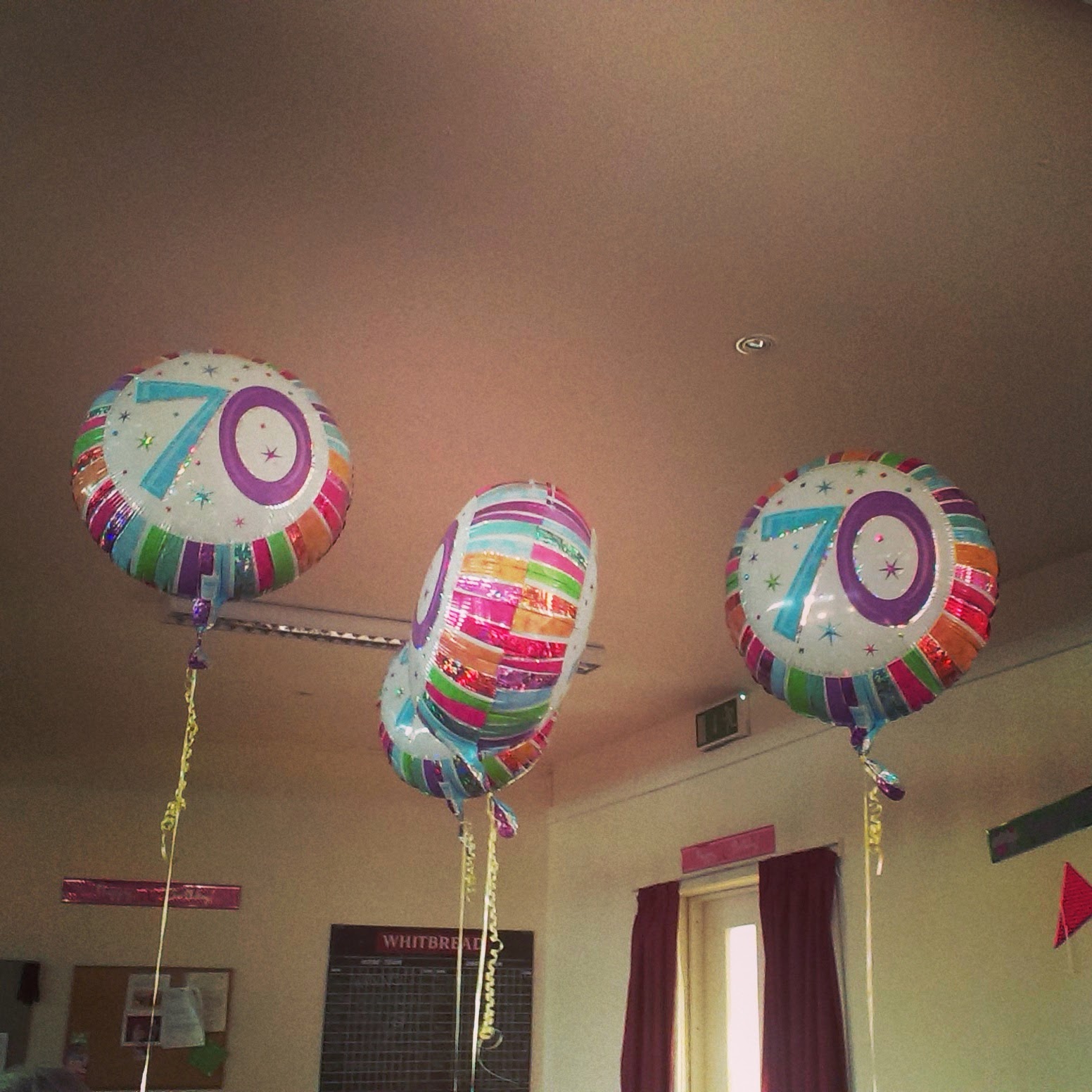 70th birthday balloons