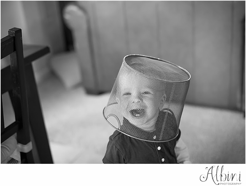 AlbiniPhotography Broderick He likes buckets on his head...