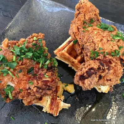 fried chicken and waffles at The Dorian in San Francisco, California
