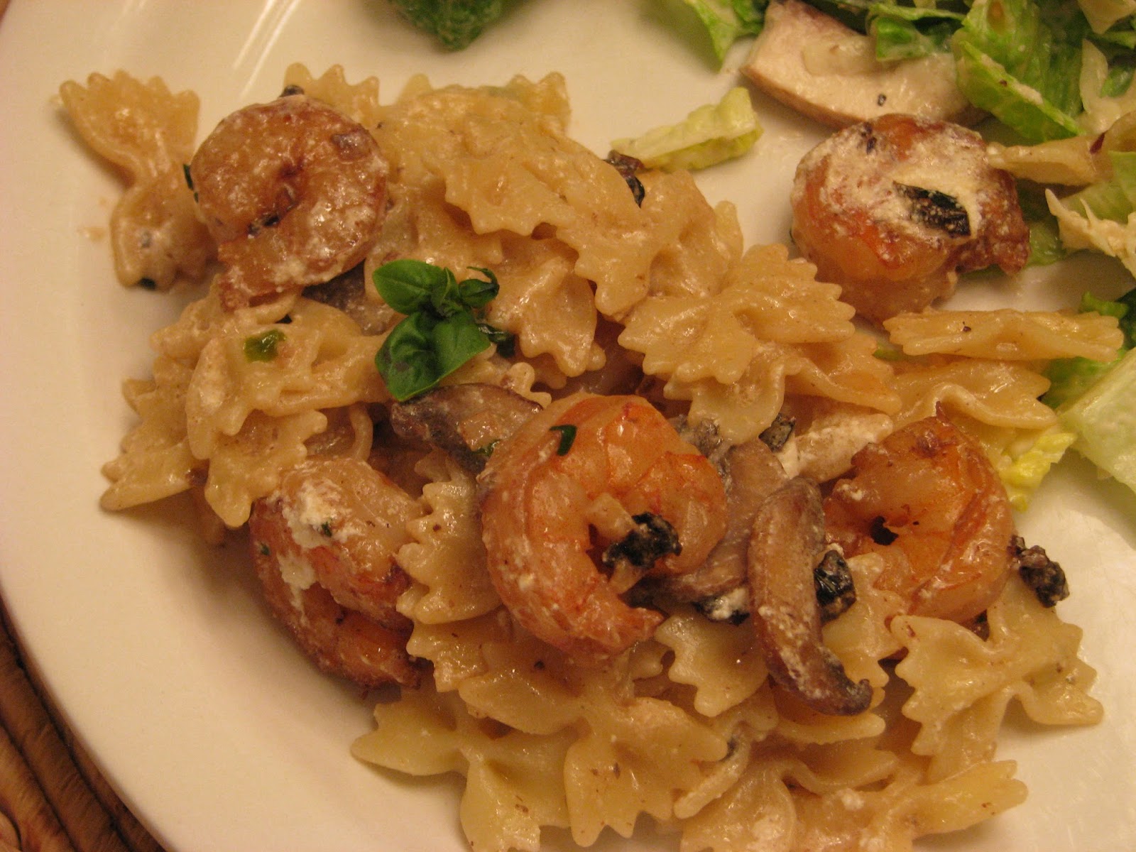 TheFultonGirls Shrimp and Pasta with Creamy Goat Cheese Sauce