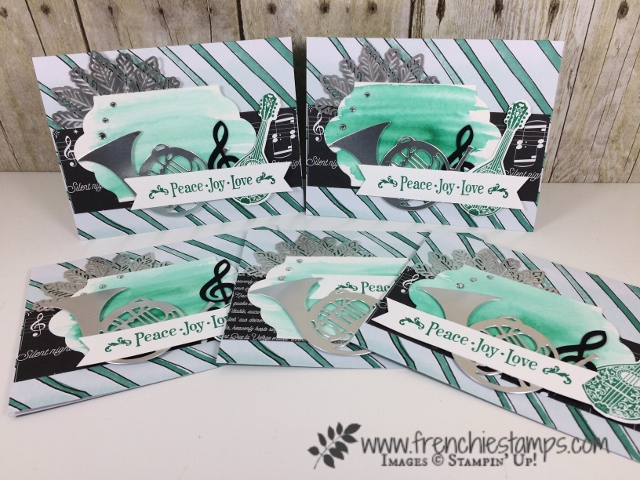 Watercolor Christmas Project, Musical Season, Stampin'Up!, Foil Snowflakes