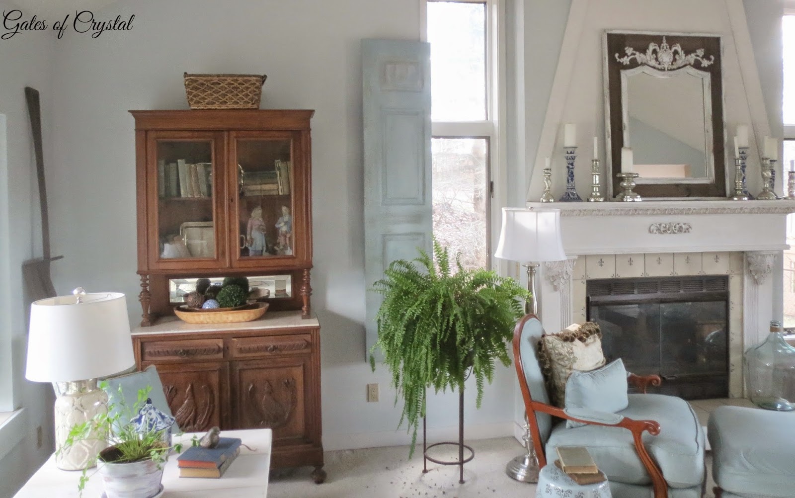 Gates of Crystal Fake Hinges on Our French Shutters