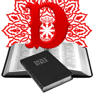 Abecedario Rojo con Biblia. Red Alphabet with a Bible.