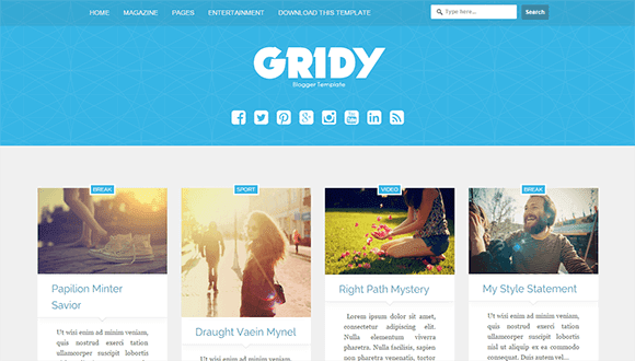 Gridy Blogger Template