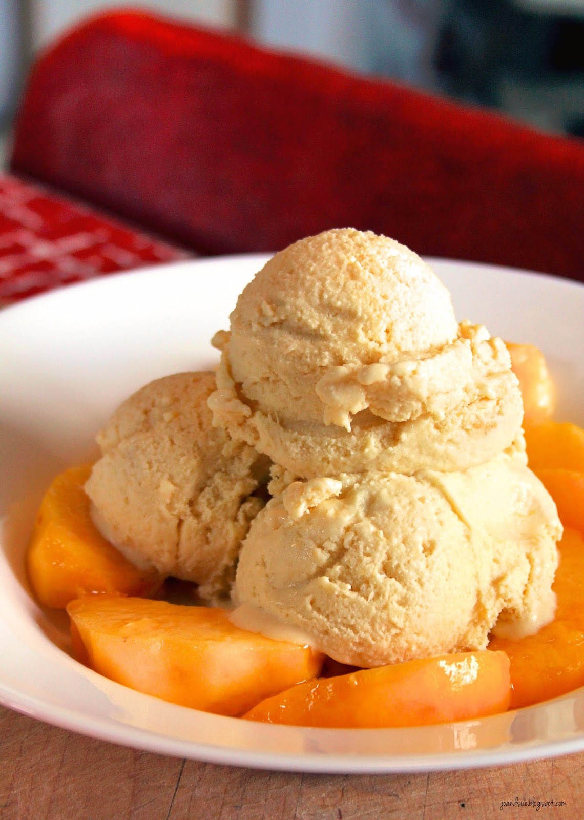 Jo and Sue Peach Ice Cream