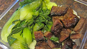 Lunch Week 43: Galbi and Bok Choy Over Rice