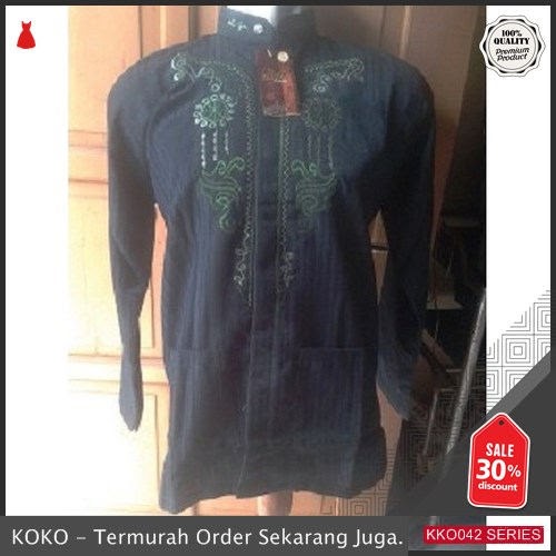 KKO42 PSR221 Baju Koko Lebaran Gunawan Lengan Panjang Dark BMGShop