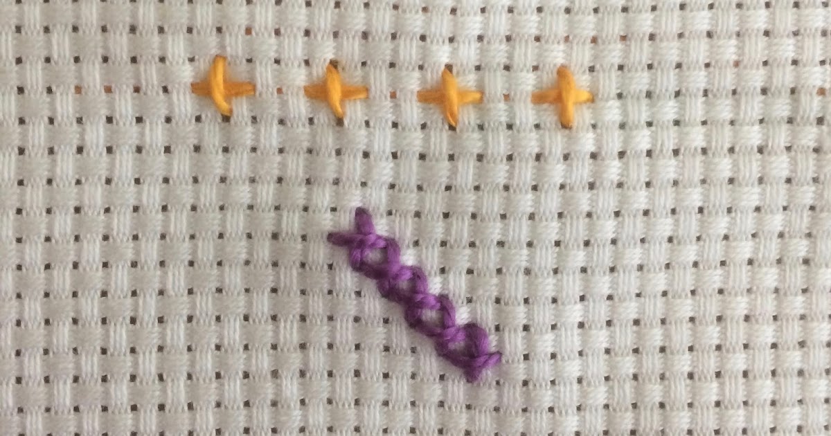 Queenie's Needlework Sunday Stitch School Lesson 21 Upright Cross