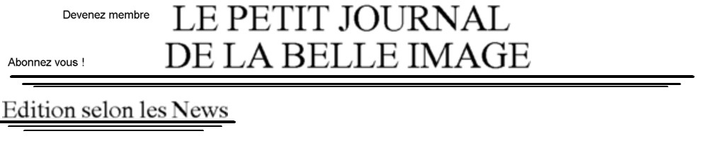 Le Petit Journal De La Belle Image