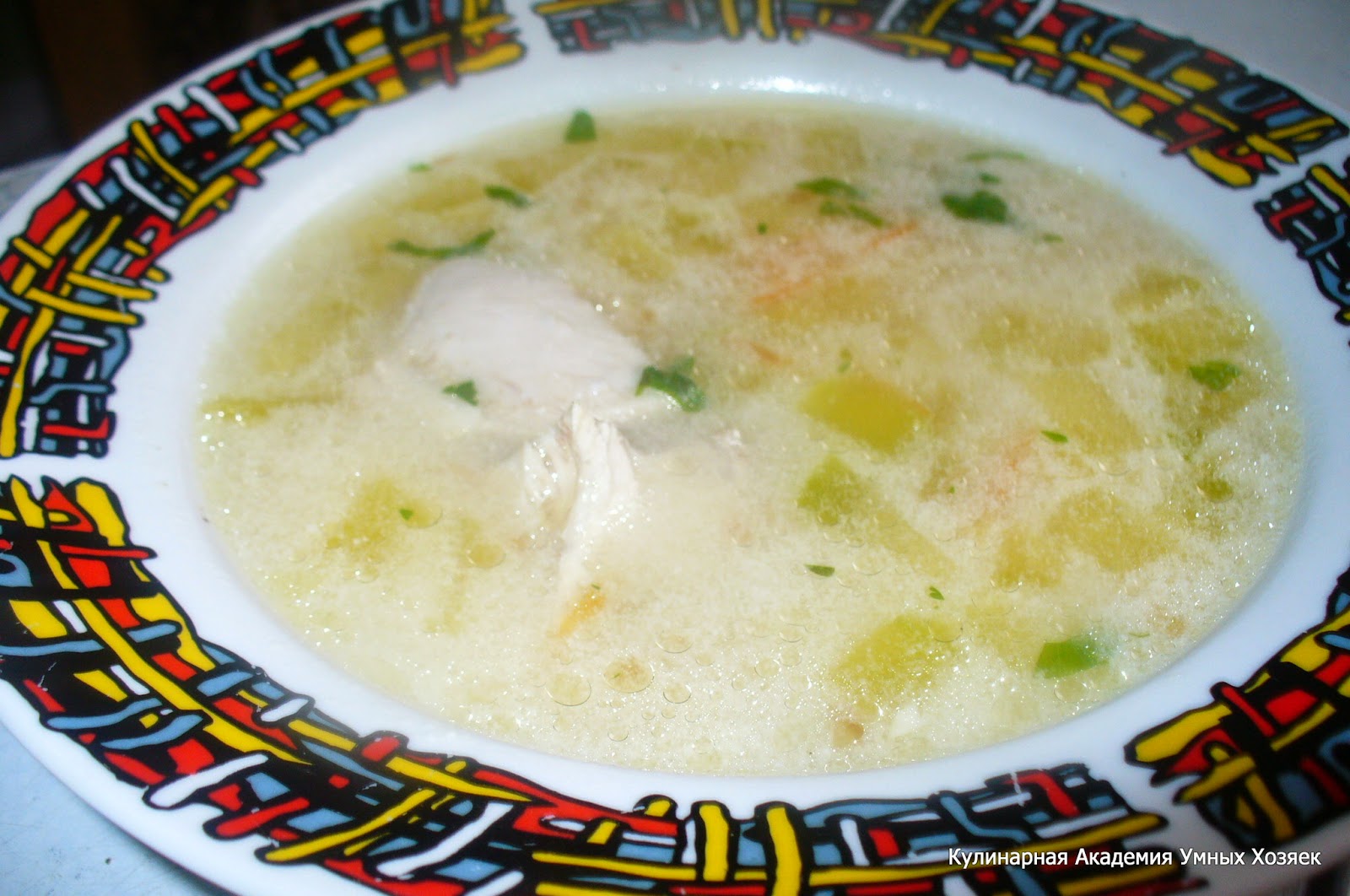 сырный суп с кабачком готовый