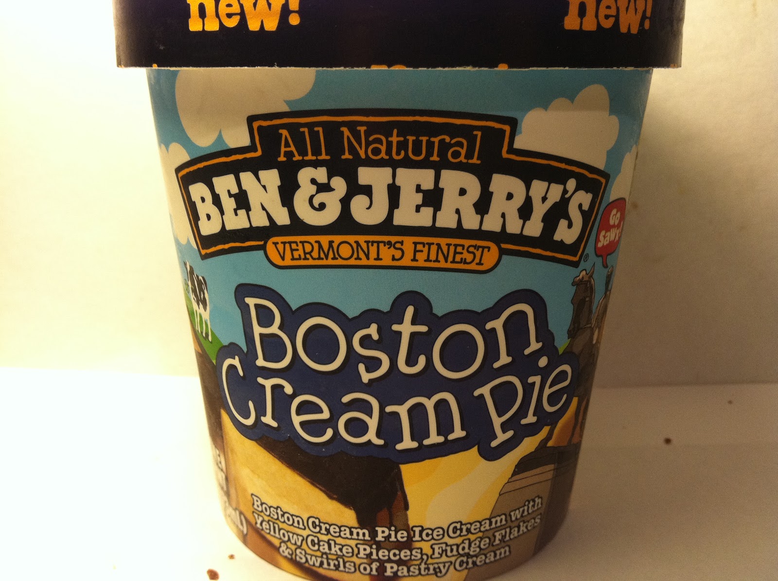 Crazy Food Dude: Review: Ben & Jerry's Boston Cream Pie Ice Cream