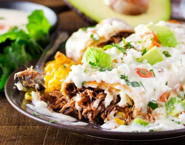 QUESO SMOTHERED BEEF CHIMICHANGAS RECIPES