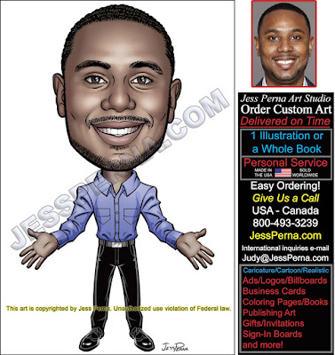  Real Estate Caricature Man with Arms Out