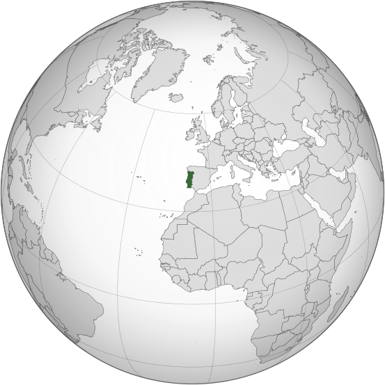 Letak negara Portugal Letak negara Portugal