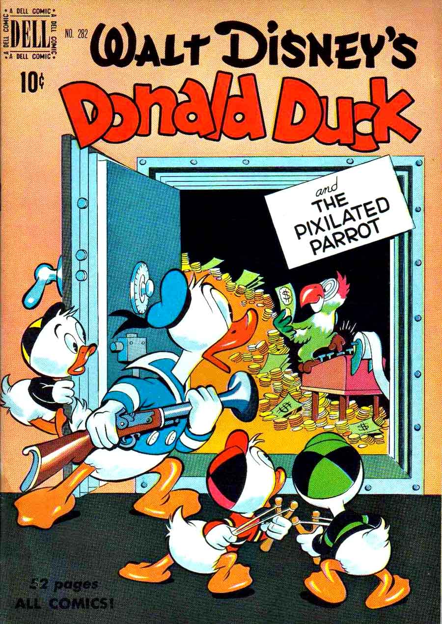 Donald Duck / Four Color Comics v2 #282 - Carl Barks 1940s comic book cover art