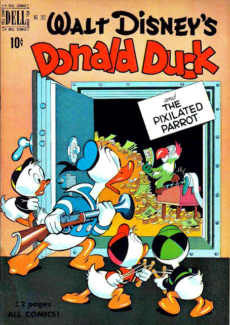 Donald Duck / Four Color Comics v2 #282 - Carl Barks 1940s comic book cover art Donald Duck / Four Color Comics v2 #282 - Carl Barks 1940s comic book cover art