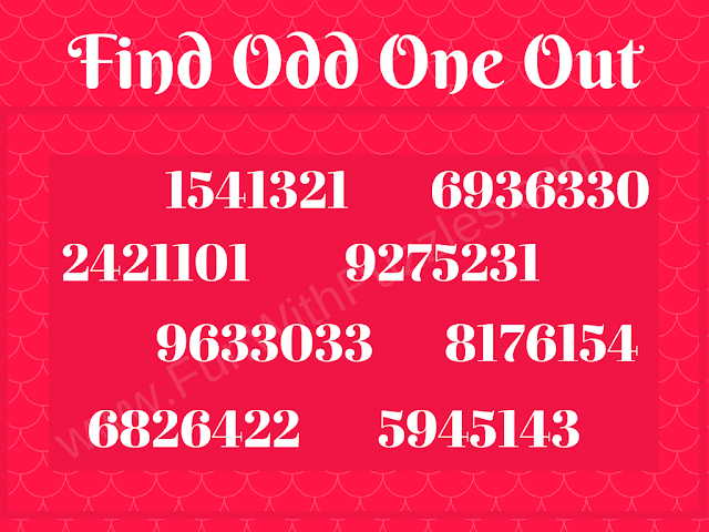 Odd One Out Tough Picture Question Odd One Out Tough Picture Question