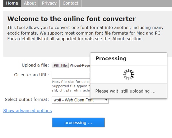 Cara Convert Font Secara Online