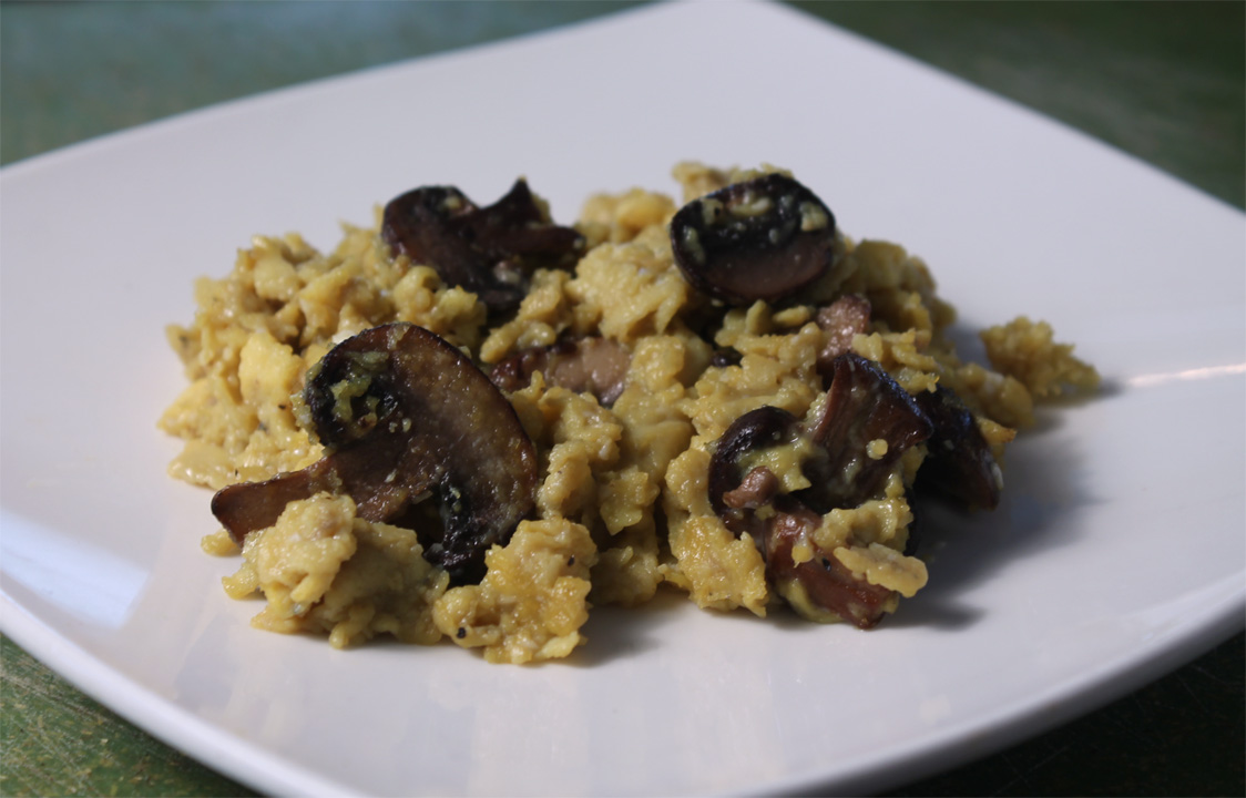 The 99 Cent Chef Scrambled Eggs & Mushrooms Video Recipe