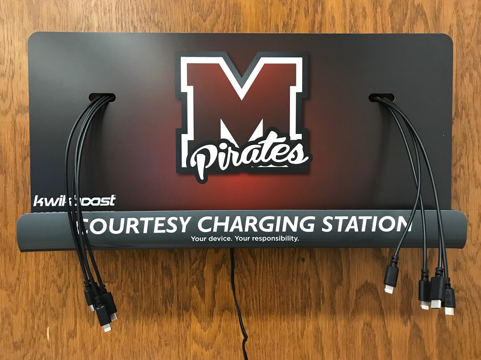 Mepham High School Library WallMounted Charging Station