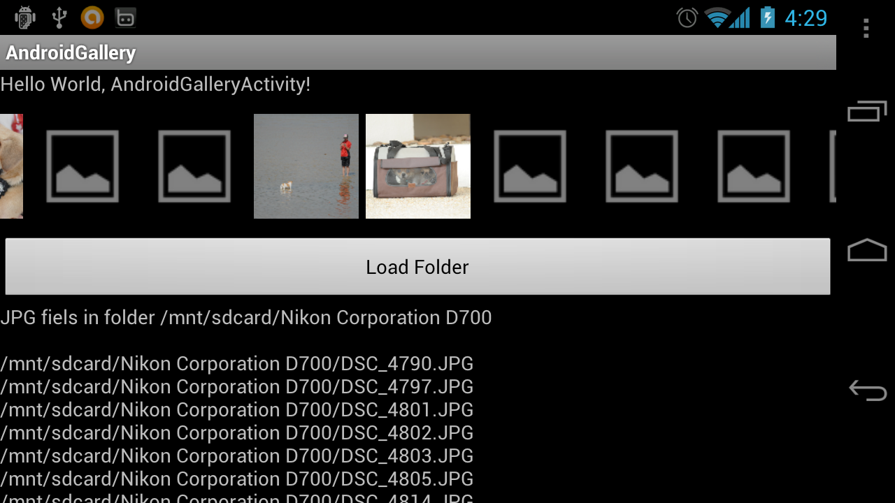 Android Coding Update Gallery photos in background thread