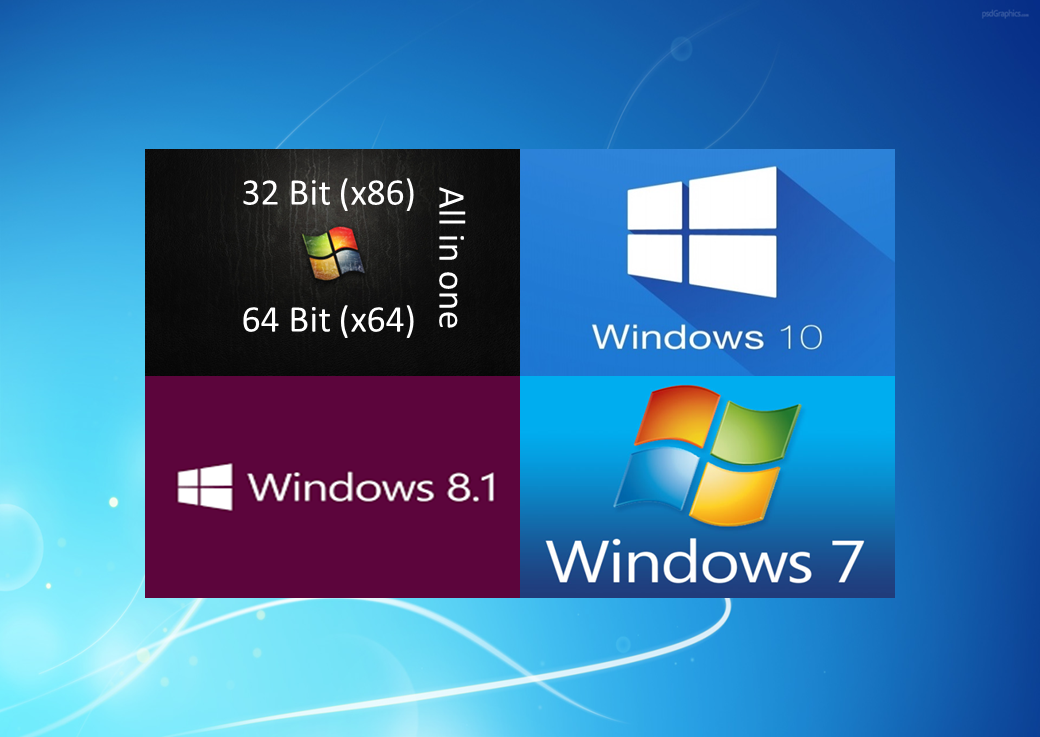 All in one bootable os on usb win8 win7 win vista win xp lite