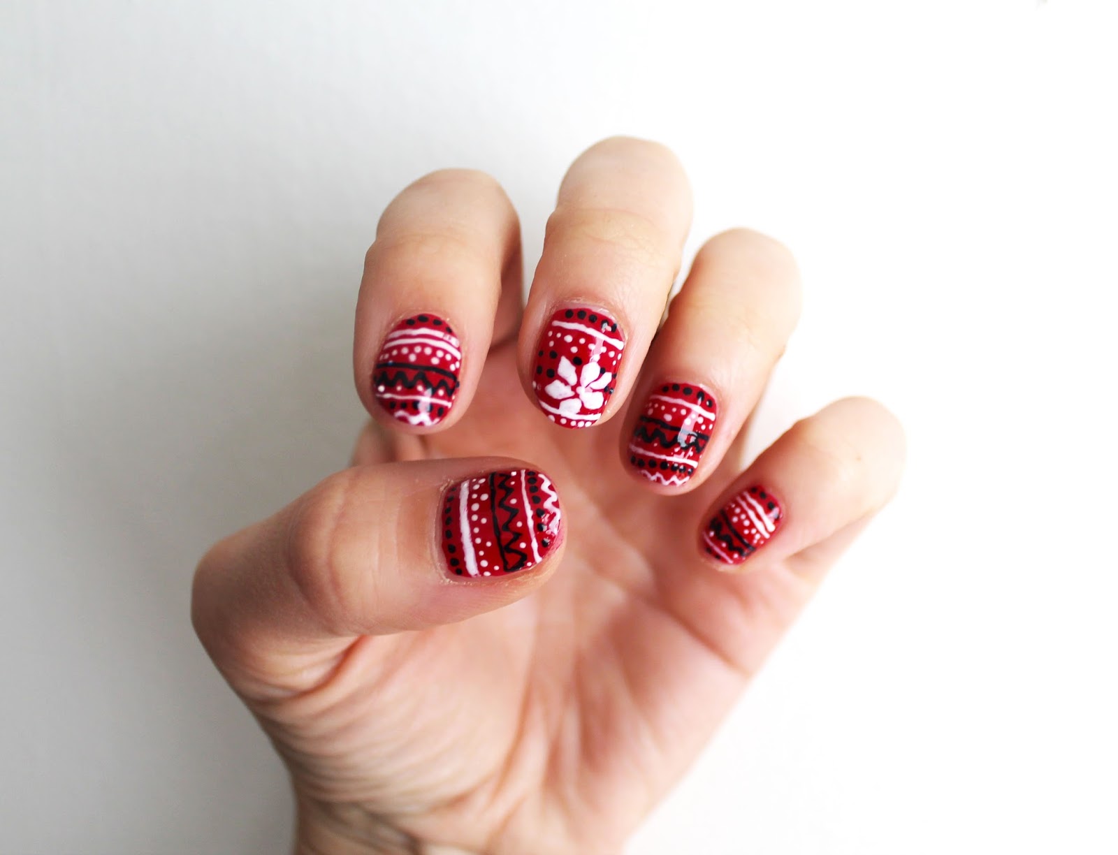 4. "Ugly Christmas Sweater Nail Art" - wide 1