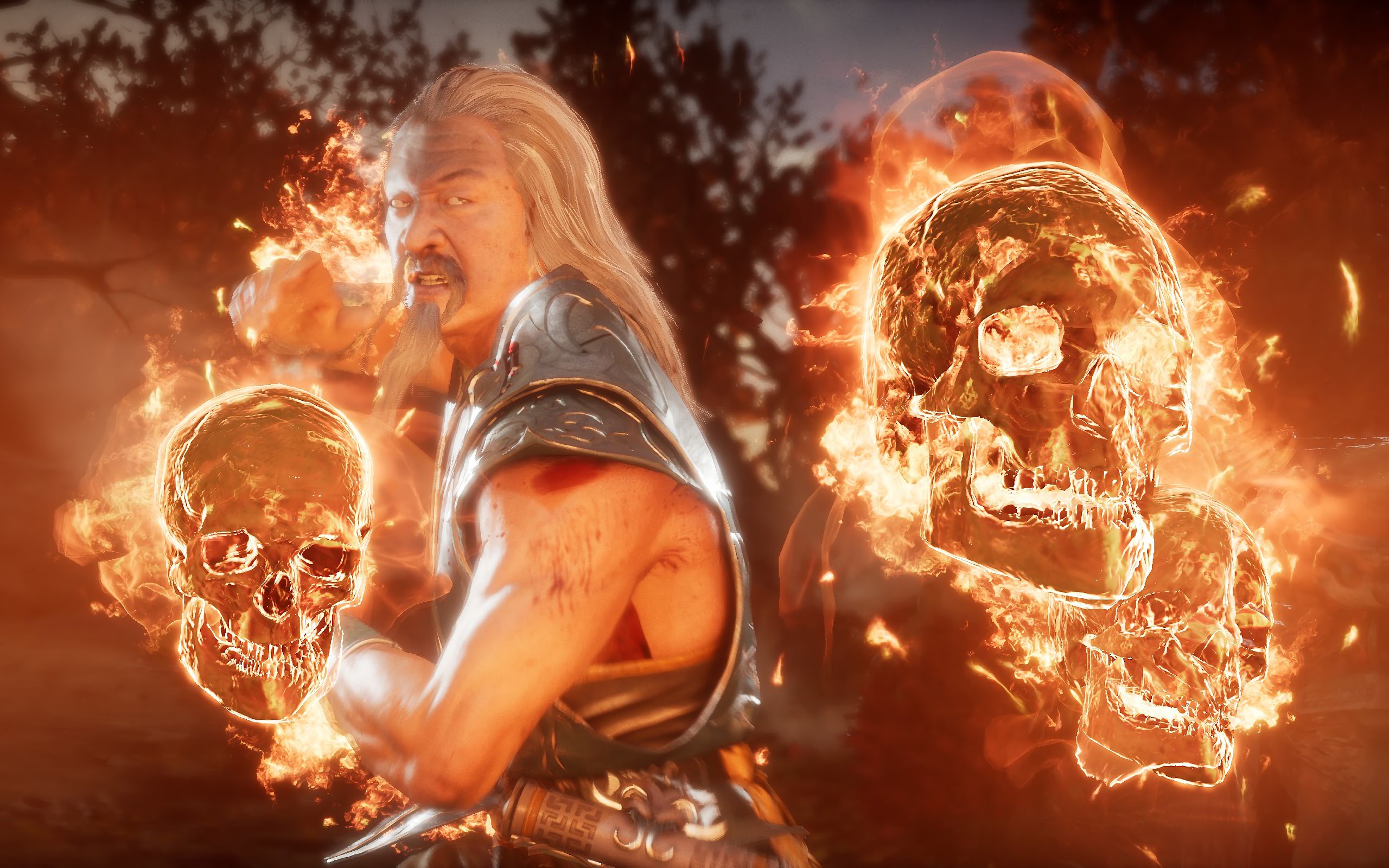 Shang Tsung, Burning Skull, Mortal Kombat 11, 4K, 339 Wallpaper PC Desktop