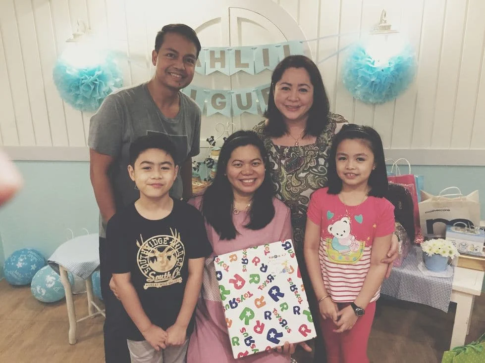 Photo with my boss and her kids during our Stacy’s BGC baby shower