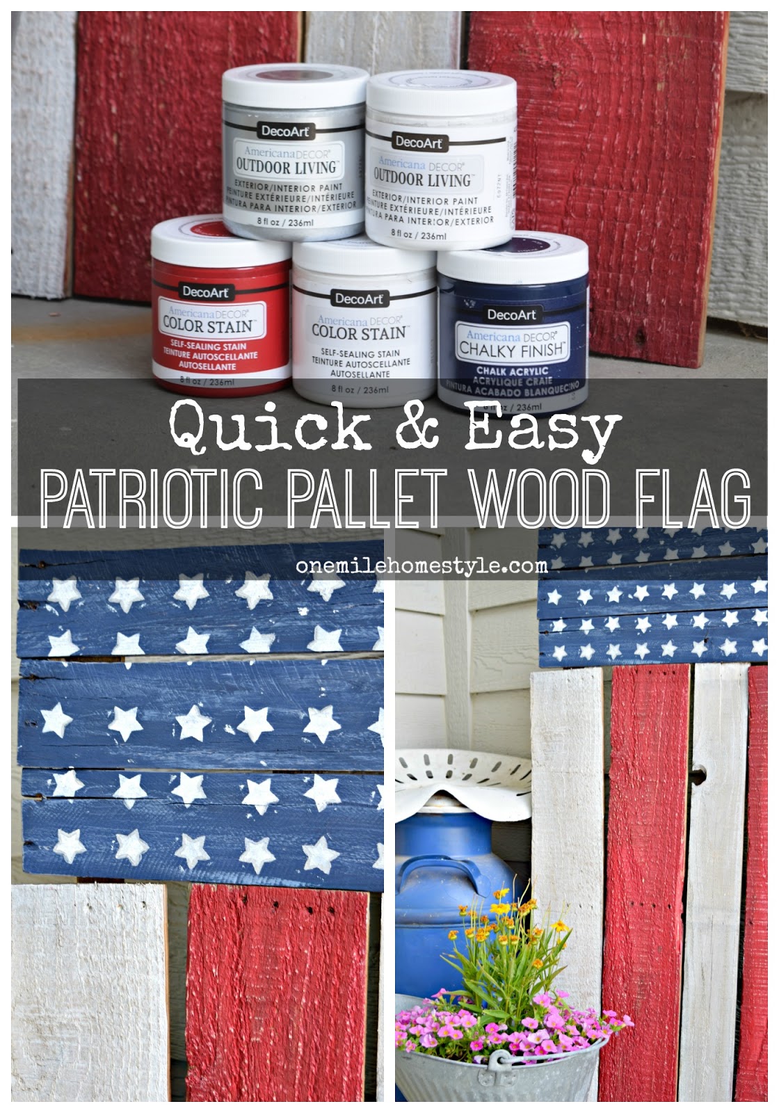 Last Minute Diy Patriotic Pallet Flag