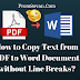 How to Copy Text from PDF to Word Document without Line Breaks?