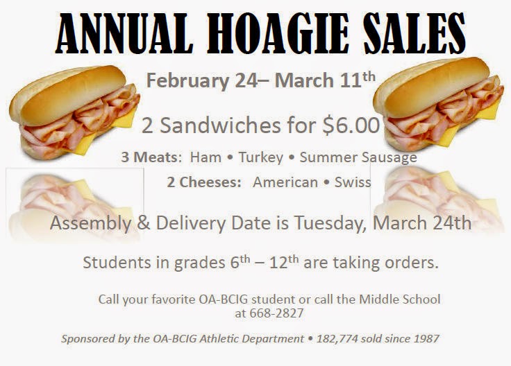 Odebolt News Hoagie Sales!