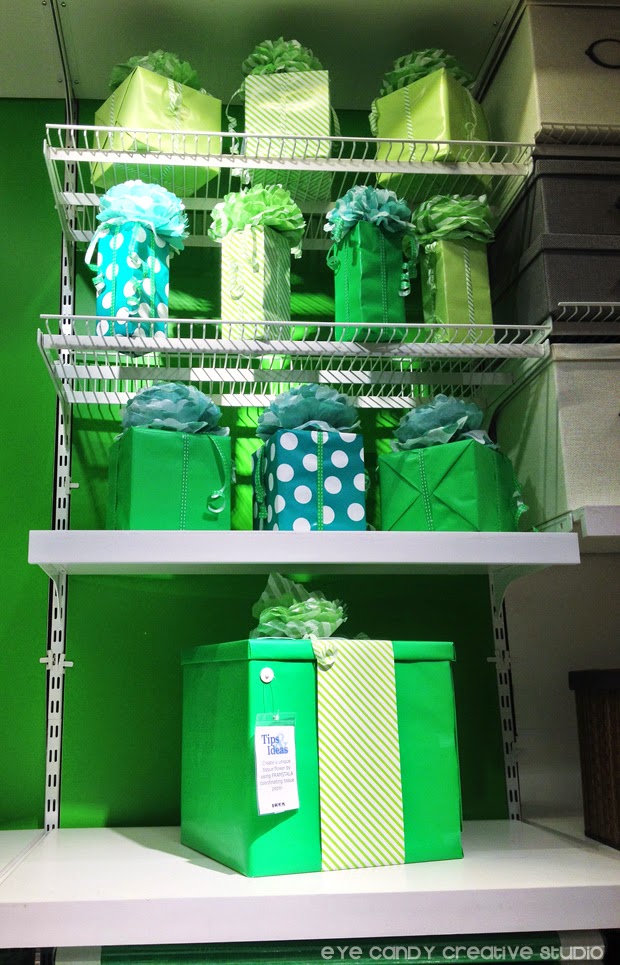 gift wrap from IKEA, green wrapping paper, green paper products