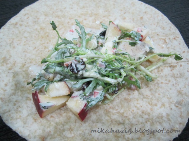 Mikahaziq: Resepi Salad Chicken & Apple With Ranch Dressing