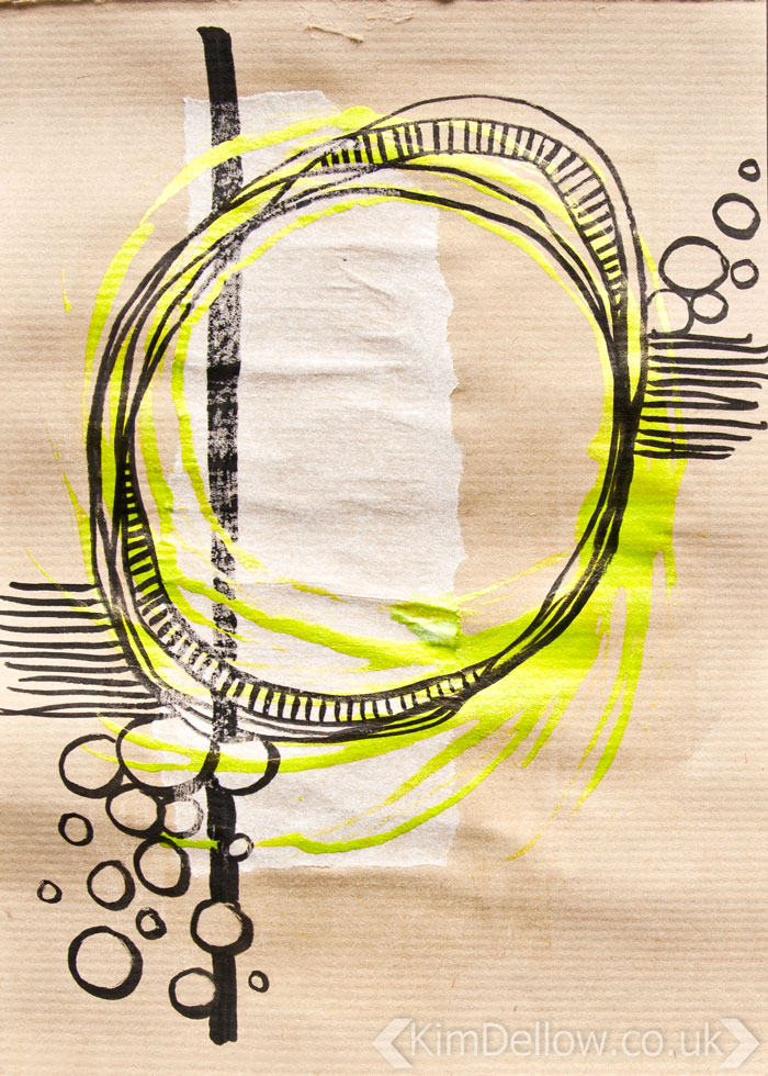 Kraft Paper Abstract Art Journal Pages Kim Dellow