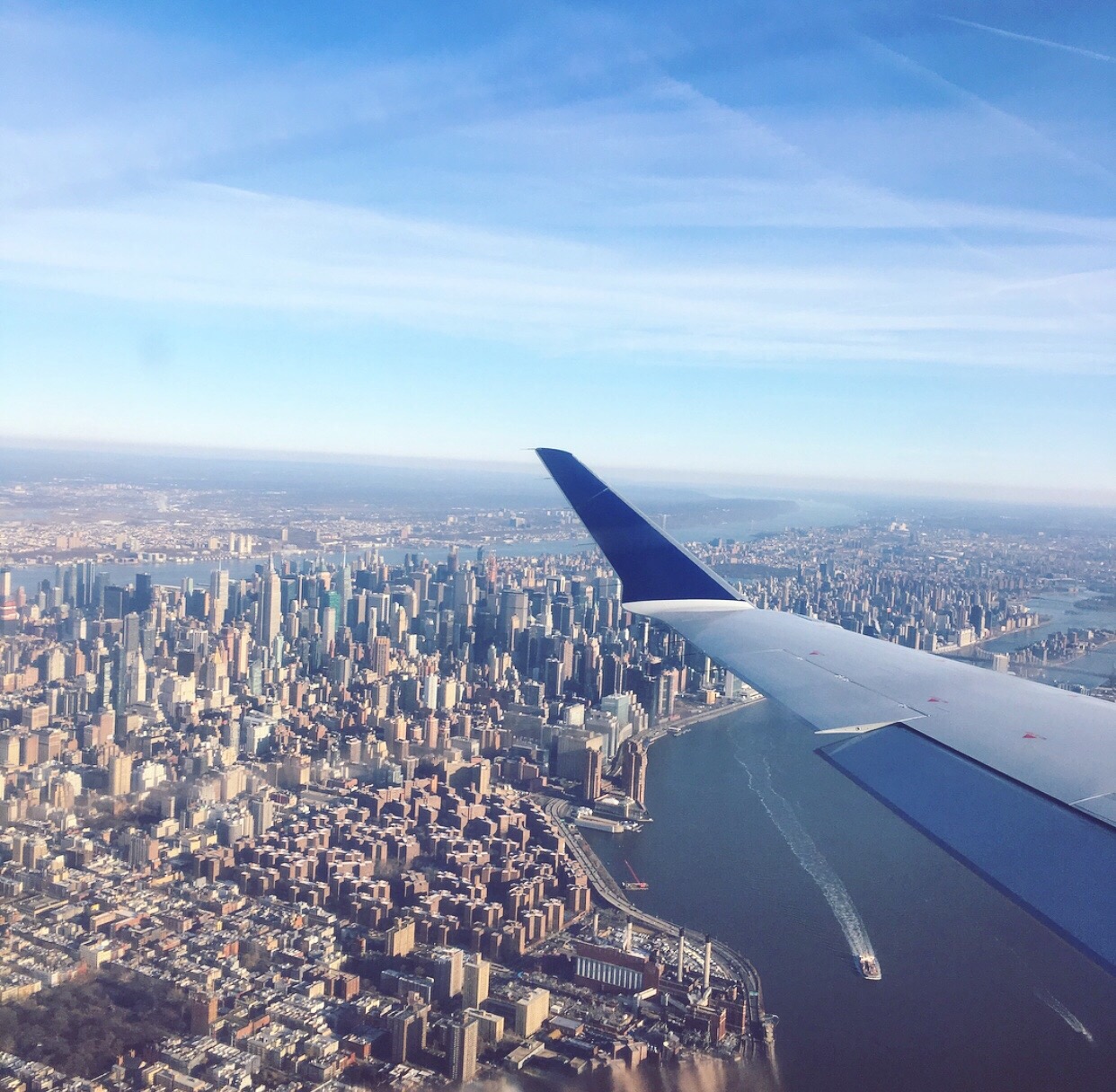 NYC Skyline from Plane