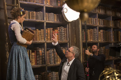 Emma Watson and Bill Condon on the set of Beauty and the Beast (2017)