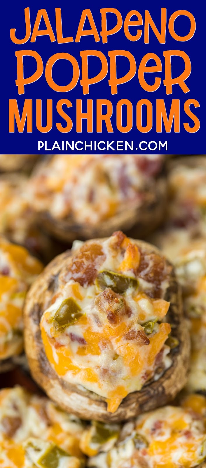 Jalapeno Popper Mushrooms FOOTBALL FRIDAY Plain Chicken®