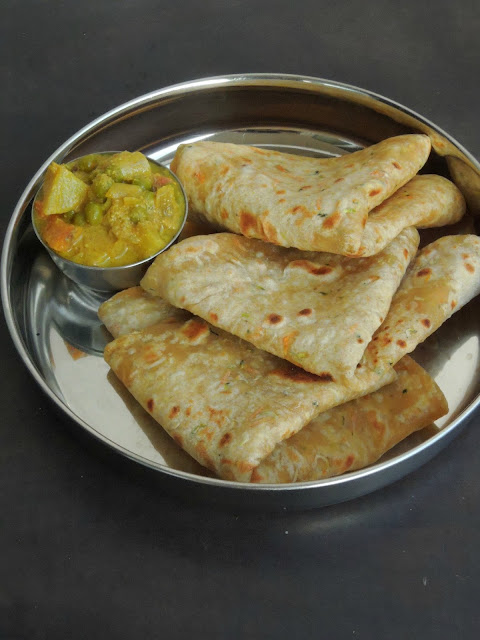 Carrot & Zuchini Paratha with Tofu, Tofu Carrot, Zucchini Paratha