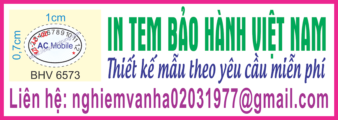 in tem bảo hành