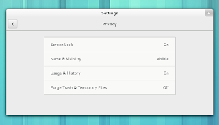 GNOME 3.8 privacy settings
