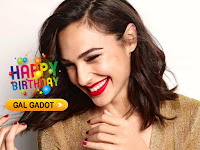 gal gadot birthday, beautiful smile image in dark red lipstick