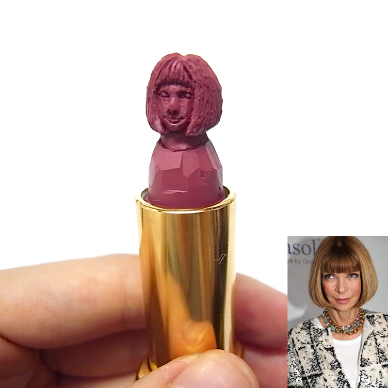 Anna Wintour lipstick sculpture