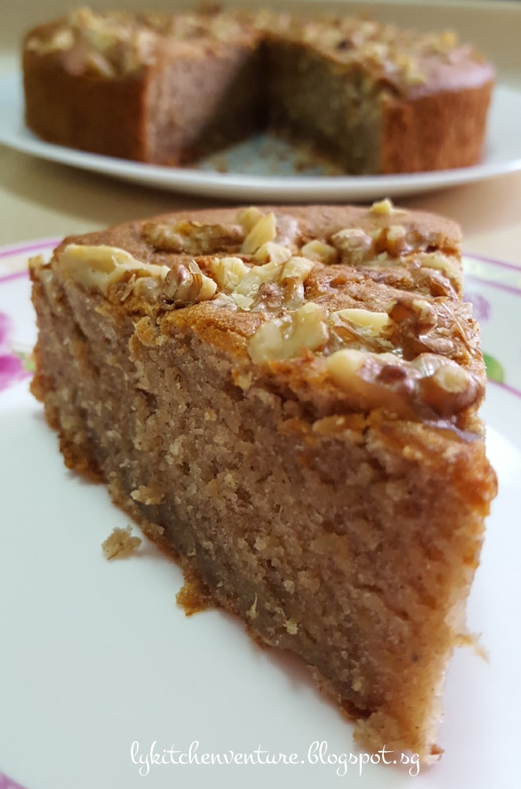 LY's Kitchen Ventures Banana Walnut Cake
