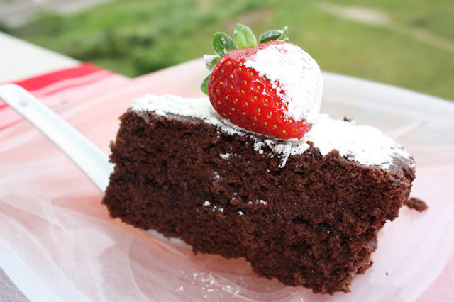  film&food:pastel de chocolate al ron relleno de nutella 