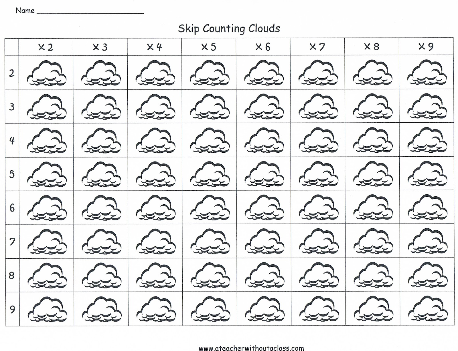 A Teacher without a Class: Skip Counting Worksheet