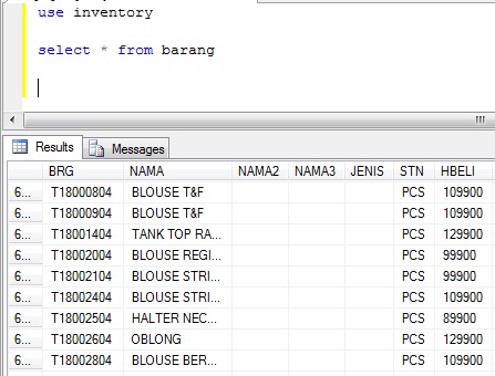 CARA MUDAH BELAJAR DATABASE: Fungsi USE pada SQL Server