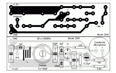 Schematic & Wiring Diagram: Mini FM Radio Transmitter Circuit